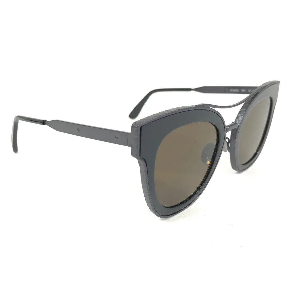 Bottega Veneta Sunglasses BV0012S 003 Black Ruthenium Frames with Brown Lenses